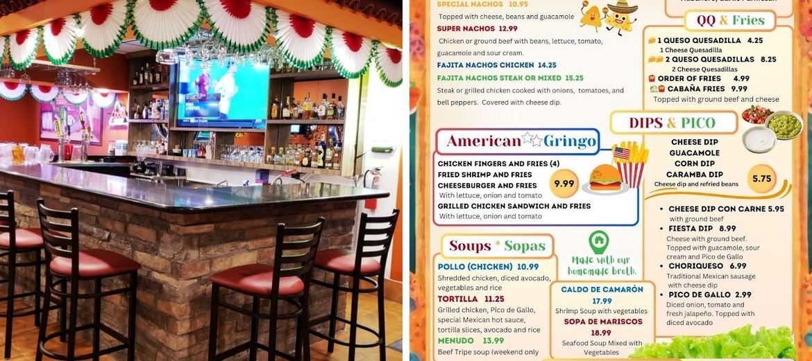 La Cabana Mexican Restaurant - Hamlet Menu
