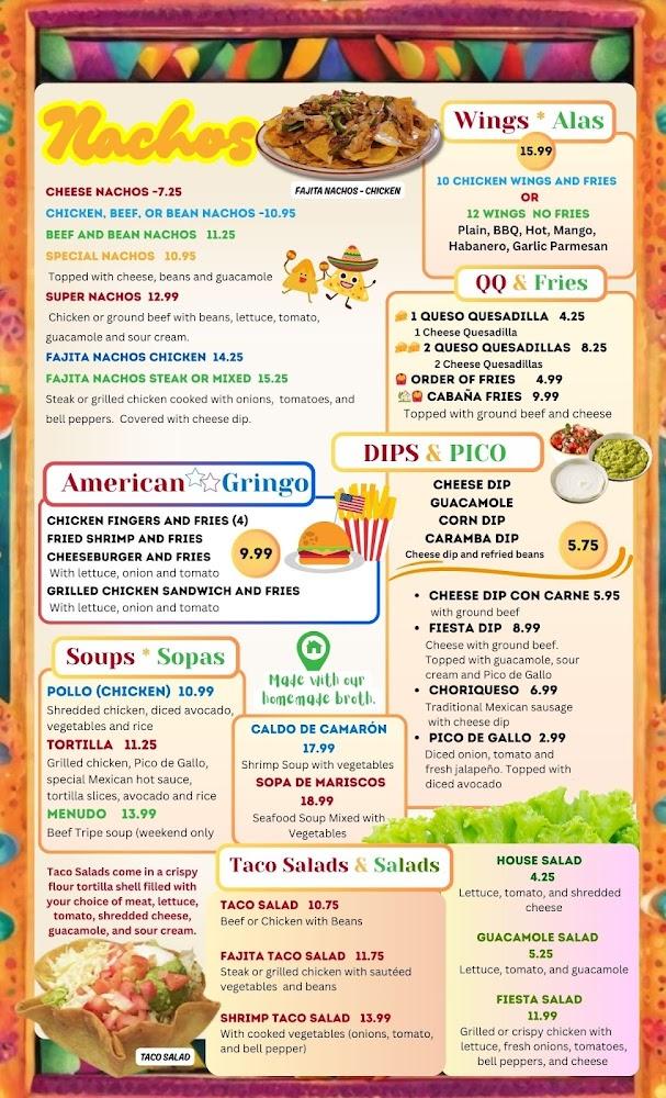 La Cabana Mexican Restaurant - Hamlet Menu image 1